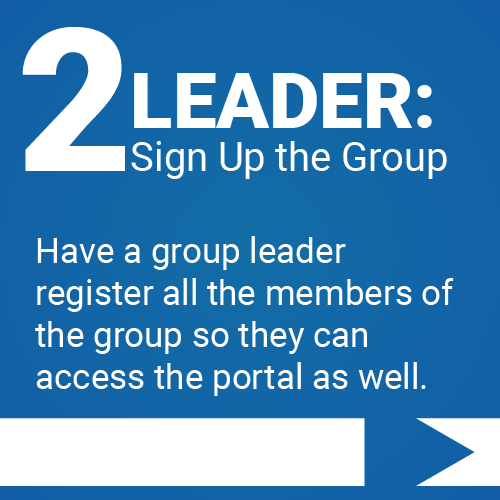 2 Leader: Sign up the group